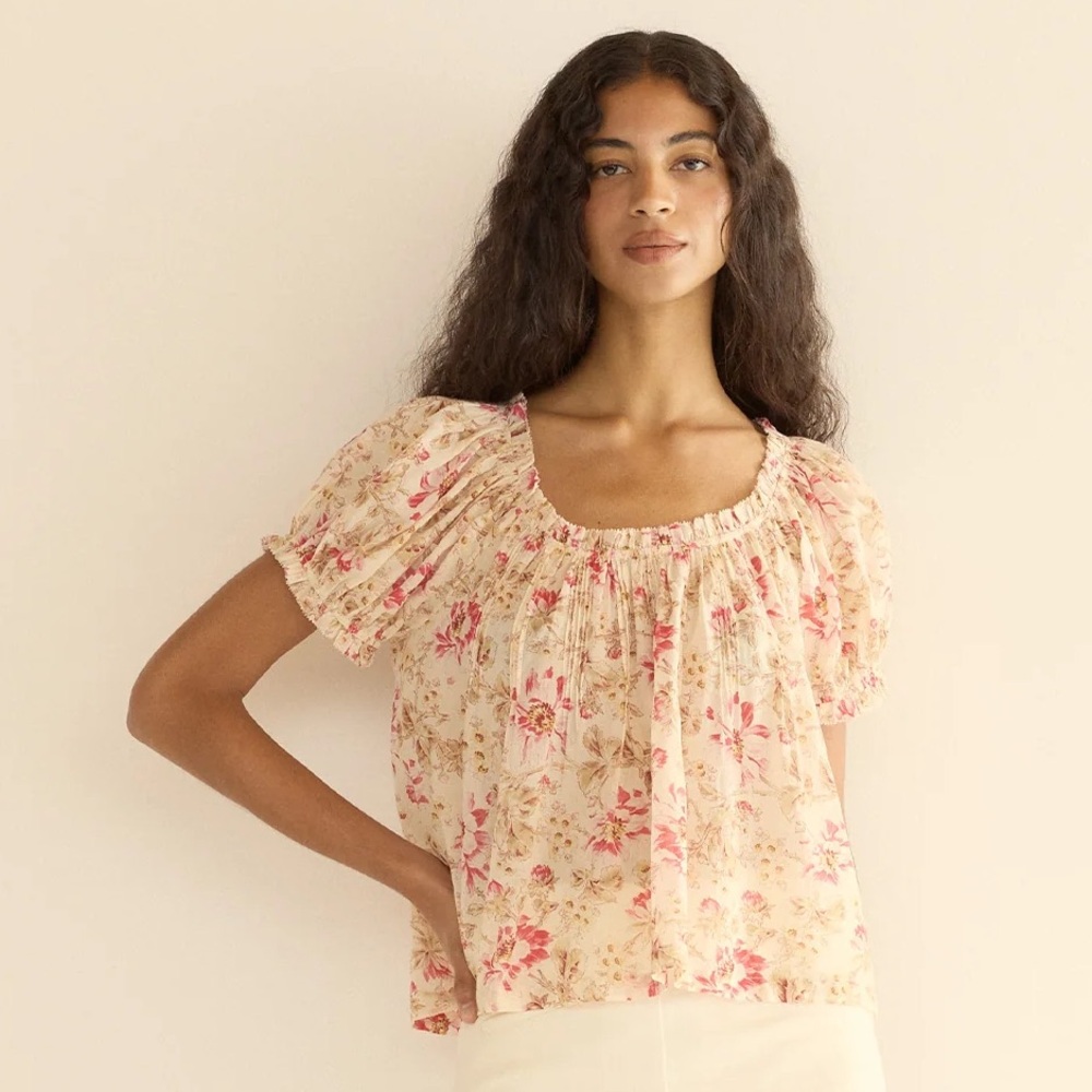 NWT Doen FREDERICA Cotton Top in FLEURS DE PROVENCE